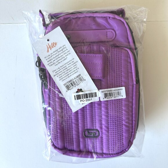 Lug Skeeter Mini Bridge Love Convertible Crossbody Belt Bag Acai Berry - Picture 6 of 7